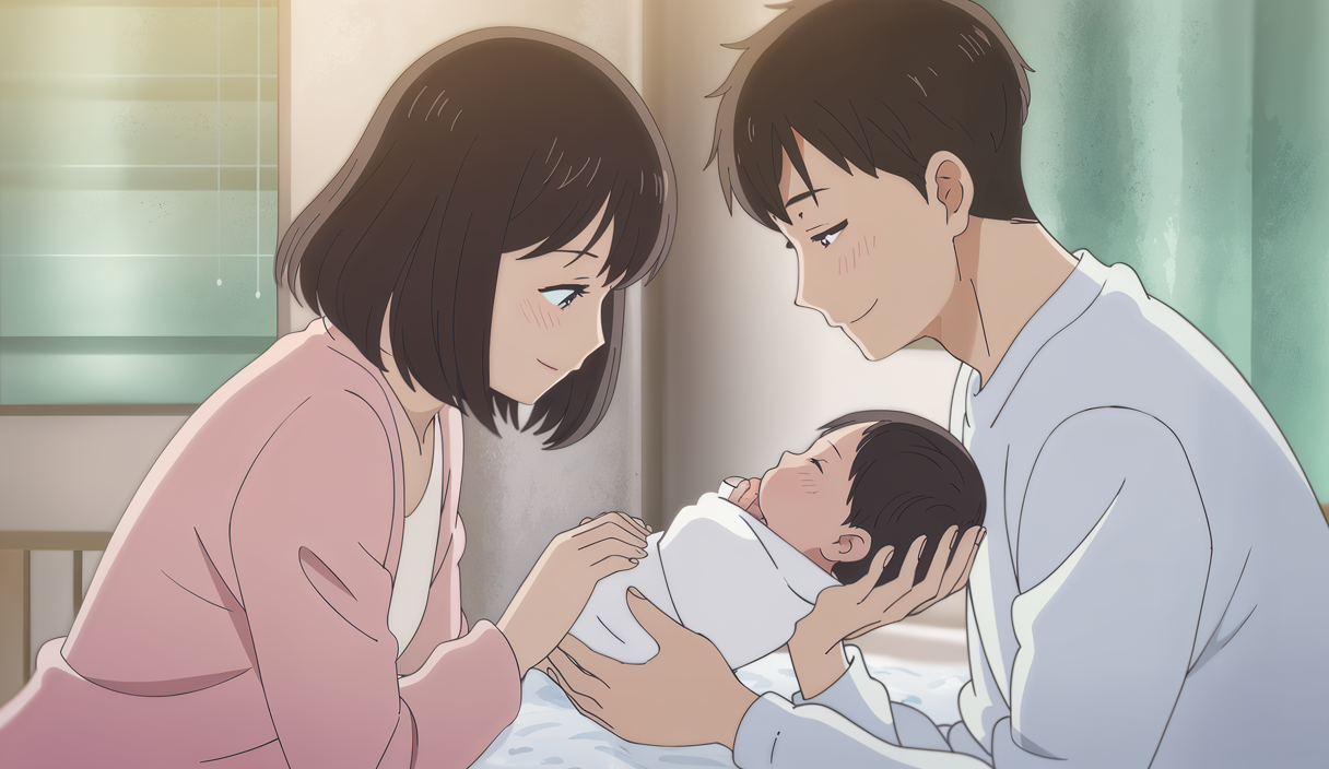Des parents soutenant leur bébé avec tendresse