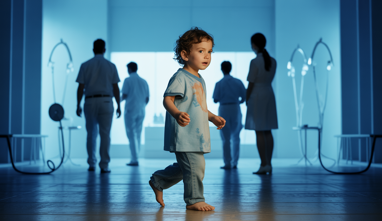 Illustration des causes de boiterie chez l'enfant.