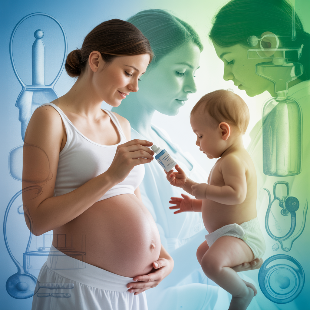 Illustration symbolique de l'importance des vaccins pendant la grossesse