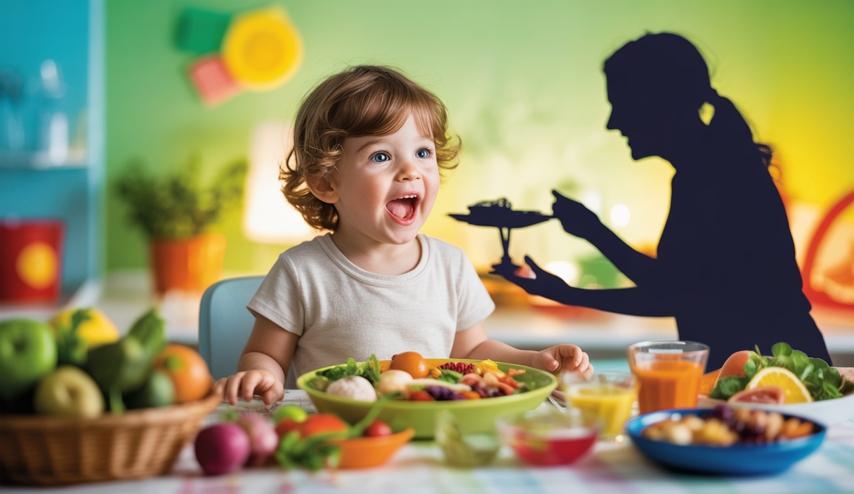 Une illustration artistique sur la prévention de la néophobie alimentaire chez les enfants